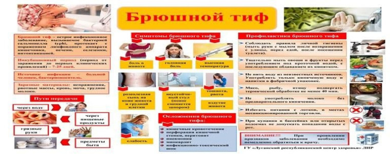 Профилактика брюшного тифа.